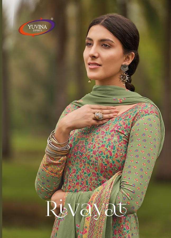 RIVAYAT BY YUVINA EXPORTS 66001 TO 66008 SERIES BEAUTIFUL PATIYALA SUITS STYLISH FANCY COLORFUL PARTY WEAR & OCCASIONAL WEAR JAM PRINTED DRESSES AT WHOLESALE PRICE
