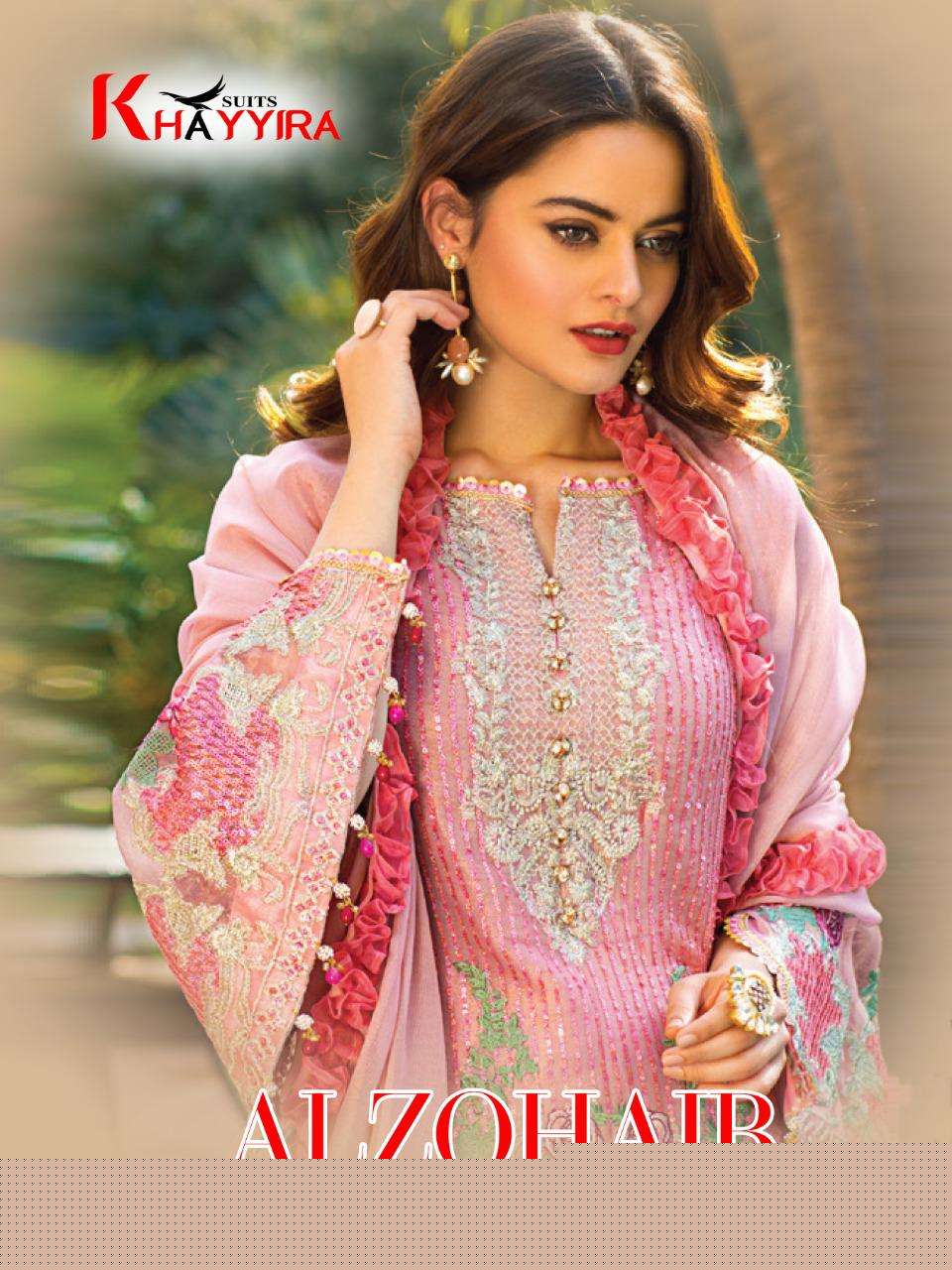 ALZOHAIB VOL-1 BY KHAYYIRA 1091 TO 1094 SERIES BEAUTIFUL SUITS STYLISH COLORFUL FANCY CASUAL WEAR & ETHNIC WEAR FAUX GEORGETTE EMBROIDERED DRESSES AT WHOLESALE PRICE