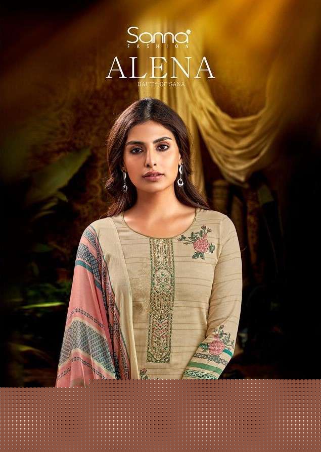 ALENA BY SANNA FASHION 3701 TO 3710 SERIES BEAUTIFUL SUITS COLORFUL STYLISH FANCY CASUAL WEAR & ETHNIC WEAR PURE JAM SILK DIGITAL PRINT WITH FANCY WORK DRESSES AT WHOLESALE PRICE
