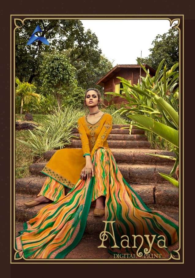 ANAYA BY ALISA 6601 TO 6606 SERIES BEAUTIFUL SUITS COLORFUL STYLISH FANCY CASUAL WEAR & ETHNIC WEAR SATIN GEORGETTE DRESSES AT WHOLESALE PRICE