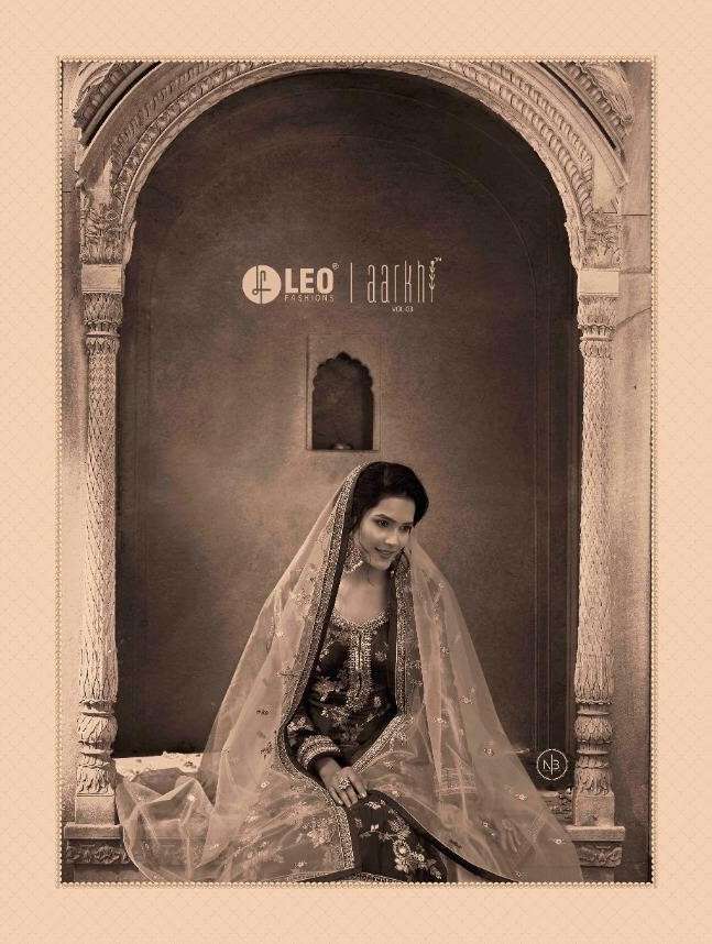 AARKHI VOL-3 BY LEO FASHION 1701 TO 1705 SERIES BEAUTIFUL SUITS COLORFUL STYLISH FANCY CASUAL WEAR & ETHNIC WEAR PURE DOLA JACQUARD WITH DIAMOND WORK DRESSES AT WHOLESALE PRICE
