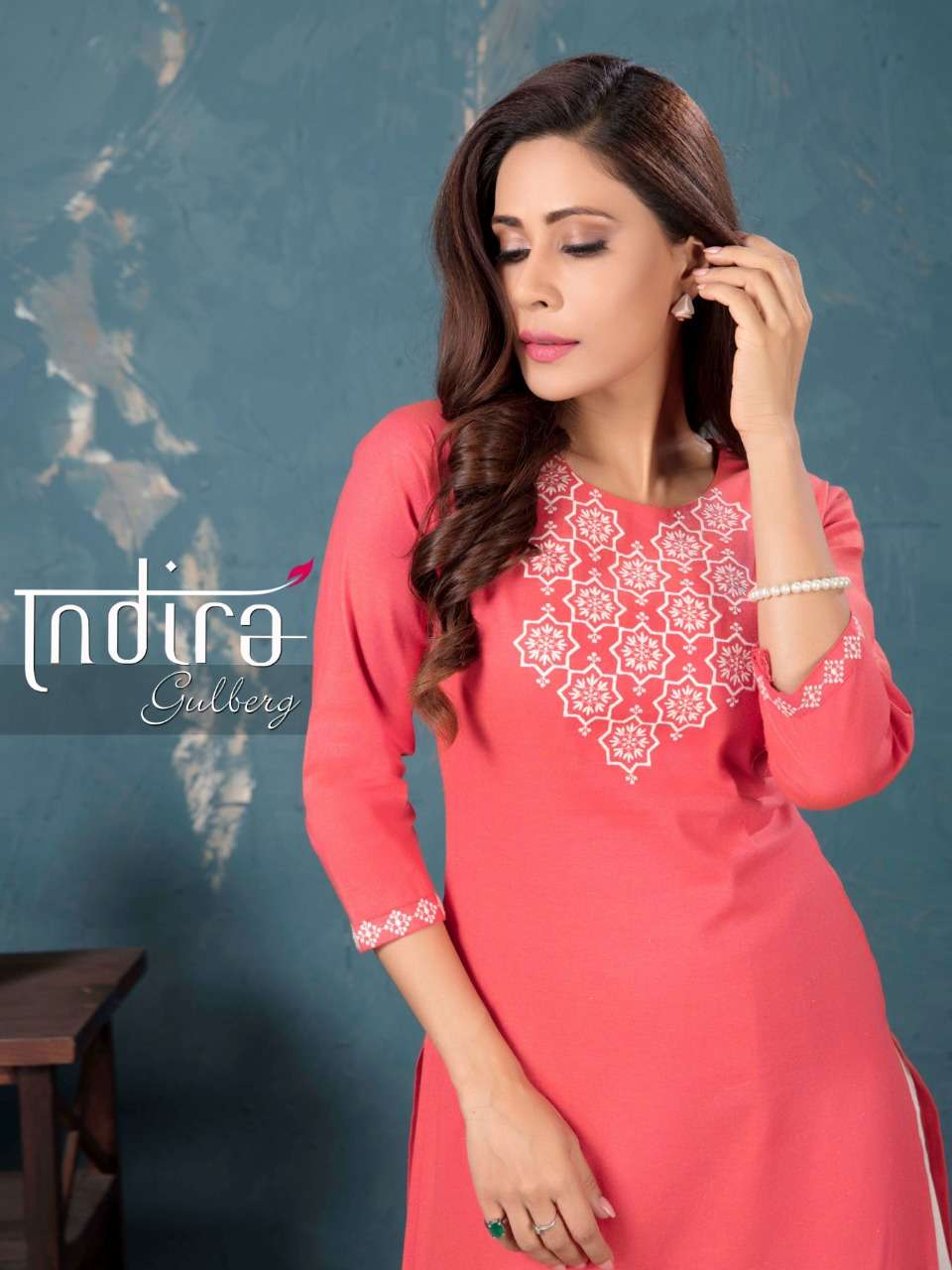 GULBERG 4701 SERIES BY INDIRA 4701 TO 4706 SERIES DESIGNER STYLISH FANCY COLORFUL BEAUTIFUL PARTY WEAR & ETHNIC WEAR COLLECTION HANDLOOM COTTON EMBROIDERY KURTIS WITH BOTTOM AT WHOLESALE PRICE