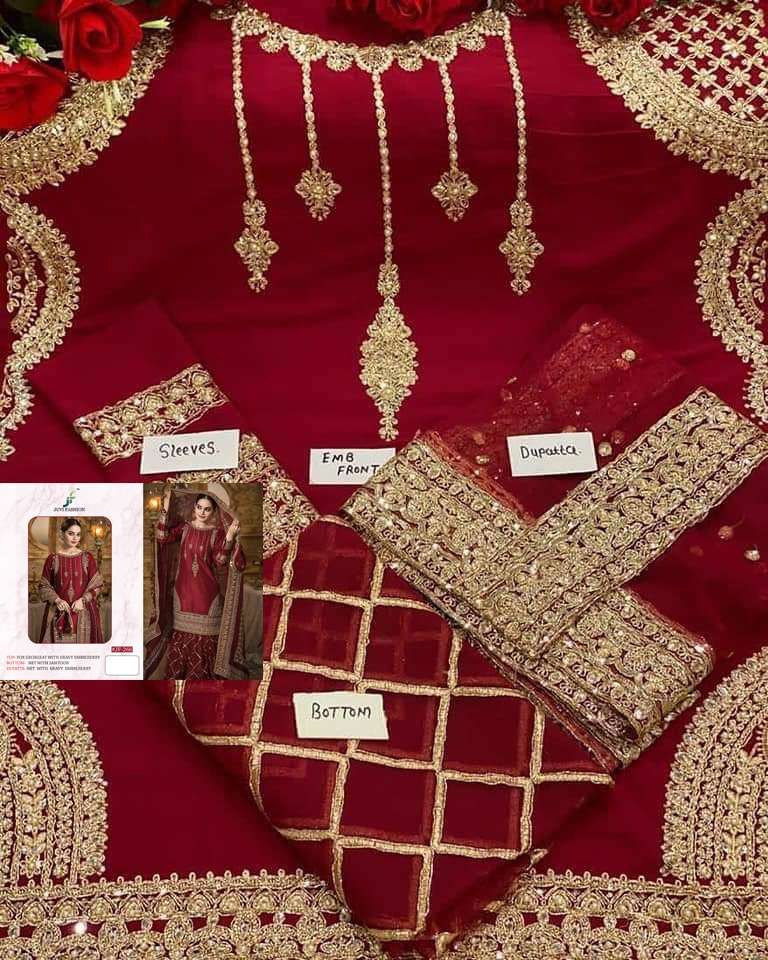 JUVI HIT DESIGN 266 BY JUVI FASHION DESIGNER FESTIVE SUITS COLLECTION BEAUTIFUL STYLISH FANCY COLORFUL PARTY WEAR & OCCASIONAL WEAR HEAVY FAUX GEORGETTE WITH EMBROIDERED DRESSES AT WHOLESALE PRICE