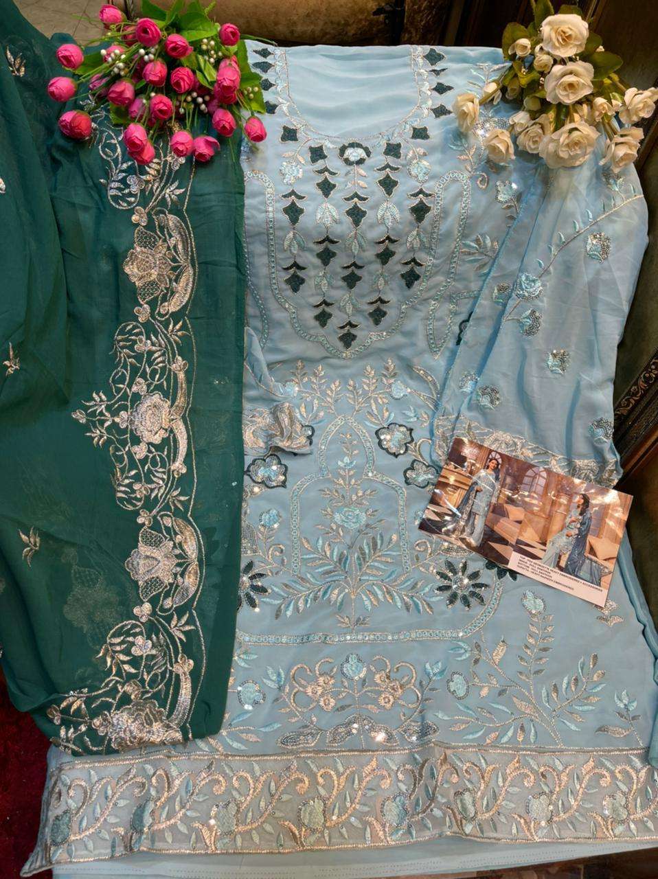 KALAKARI HIT DESIGN 1104 BY KALAKARI DESIGNER FESTIVE SUITS COLLECTION BEAUTIFUL STYLISH FANCY COLORFUL PARTY WEAR & OCCASIONAL WEAR HEAVY FAUX GEORGETTE WITH EMBROIDERED DRESSES AT WHOLESALE PRICE