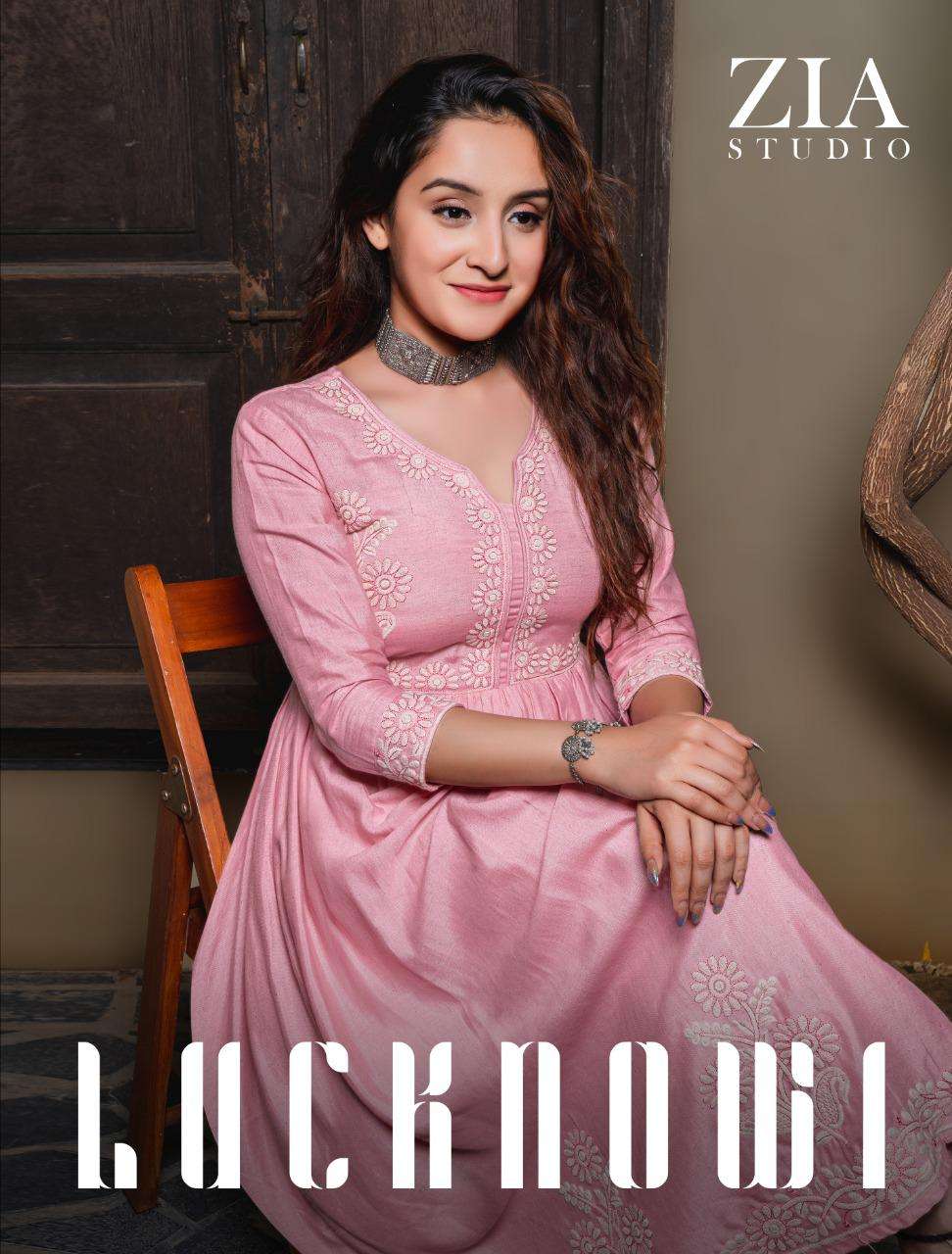 LUCKNOWI BY ZIA STUDIO 001 TO 004 SERIES DESIGNER STYLISH FANCY COLORFUL BEAUTIFUL PARTY WEAR & ETHNIC WEAR COLLECTION HEAVY RAYON FLEX/SLUB KURTIS AT WHOLESALE PRICE