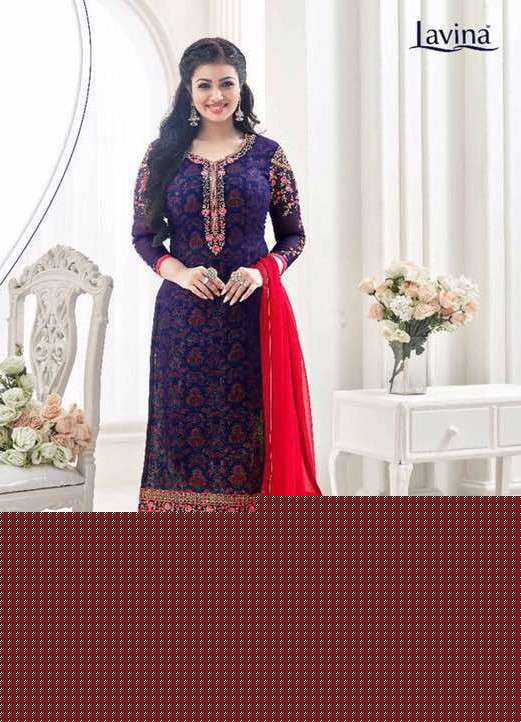 LAVINA HIT DESIGNS BY LAVINA BEAUTIFUL SUITS COLORFUL STYLISH FANCY CASUAL WEAR & ETHNIC WEAR GEORGETTE EMBROIDERED DRESSES AT WHOLESALE PRICE