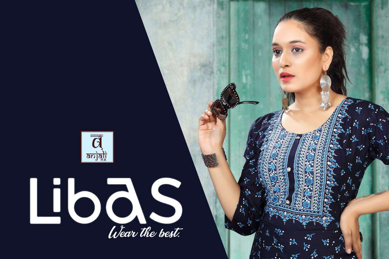 LIBAS BY ANJALI NX 1001 TO 1008 SERIES DESIGNER STYLISH FANCY COLORFUL BEAUTIFUL PARTY WEAR & ETHNIC WEAR COLLECTION RAYON PRINT KURTIS AT WHOLESALE PRICE