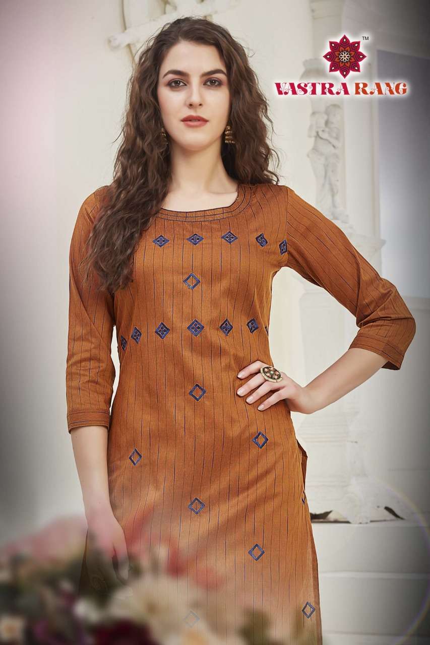LEELA VOL-2 BY VASTRA RANG 2001 TO 2006 SERIES DESIGNER STYLISH FANCY COLORFUL BEAUTIFUL PARTY WEAR & ETHNIC WEAR COLLECTION PURE COTTON EMBROIDERY KURTIS WITH BOTTOM AT WHOLESALE PRICE