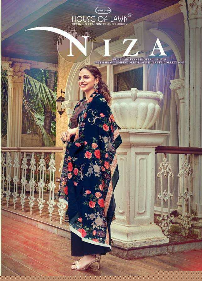 NIZA BY HOUSE OF LAWN 4001 TO 4010 SERIES DESIGNER BEAUTIFUL COLORFUL STYLISH FANCY CASUAL WEAR & ETHNIC WEAR & READY TO WEAR PURE LAWN DIGITAL PRINT DRESSES AT WHOLESALE PRICE