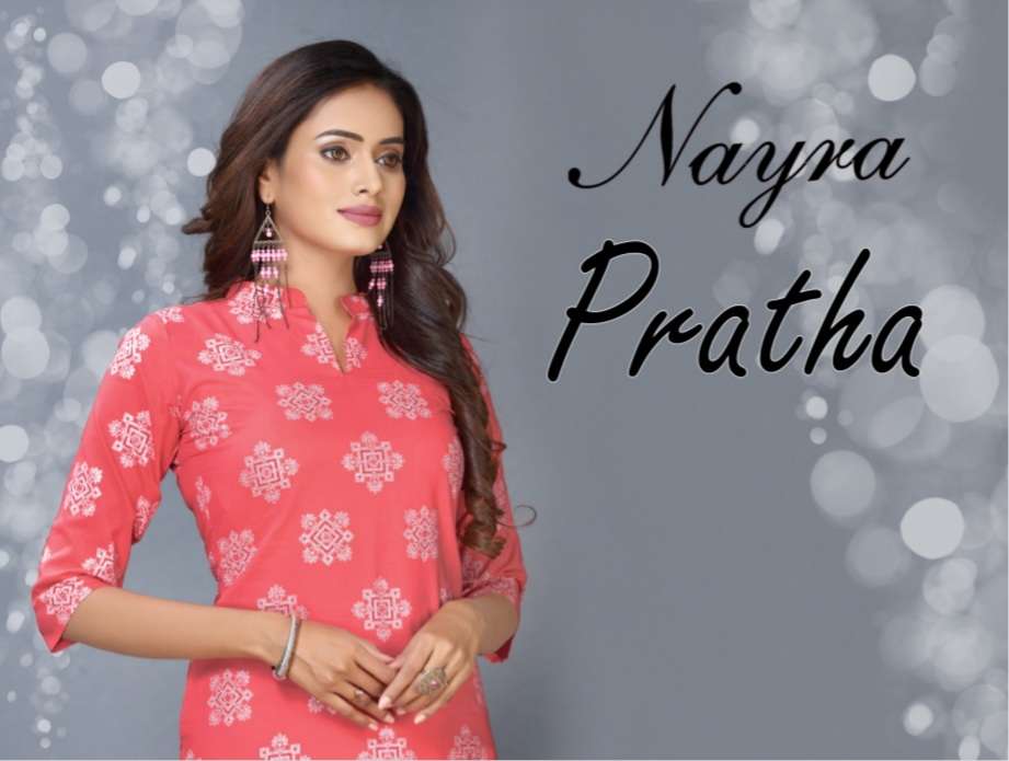 PRATHA BY NAYRA 701 TO 706 SERIES DESIGNER STYLISH FANCY COLORFUL BEAUTIFUL PARTY WEAR & ETHNIC WEAR COLLECTION COTTON FOIL PRINT KURTIS AT WHOLESALE PRICE