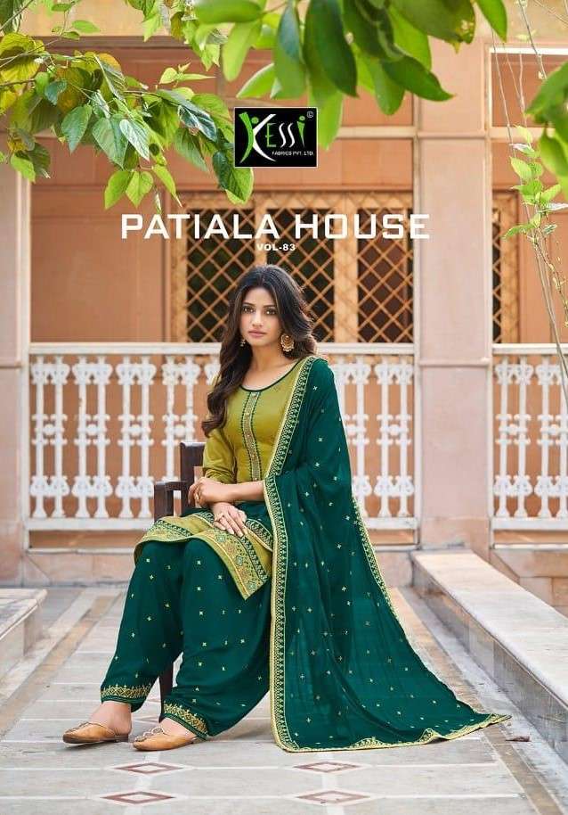PATIALA HOUSE VOL-83 BY KESSI FABRICS 5711 TO 5718 SERIES BEAUTIFUL SUITS COLORFUL STYLISH FANCY CASUAL WEAR & ETHNIC WEAR JAM SILK WORK DRESSES AT WHOLESALE PRICE