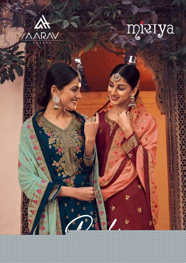 ROOSHI BY AARAV TRENDZ 369 TO 340 SERIES BEAUTIFUL SUITS COLORFUL STYLISH FANCY CASUAL WEAR & ETHNIC WEAR SOFT MEENAKARI JACQUARD WITH DIAMOND WORK DRESSES AT WHOLESALE PRICE