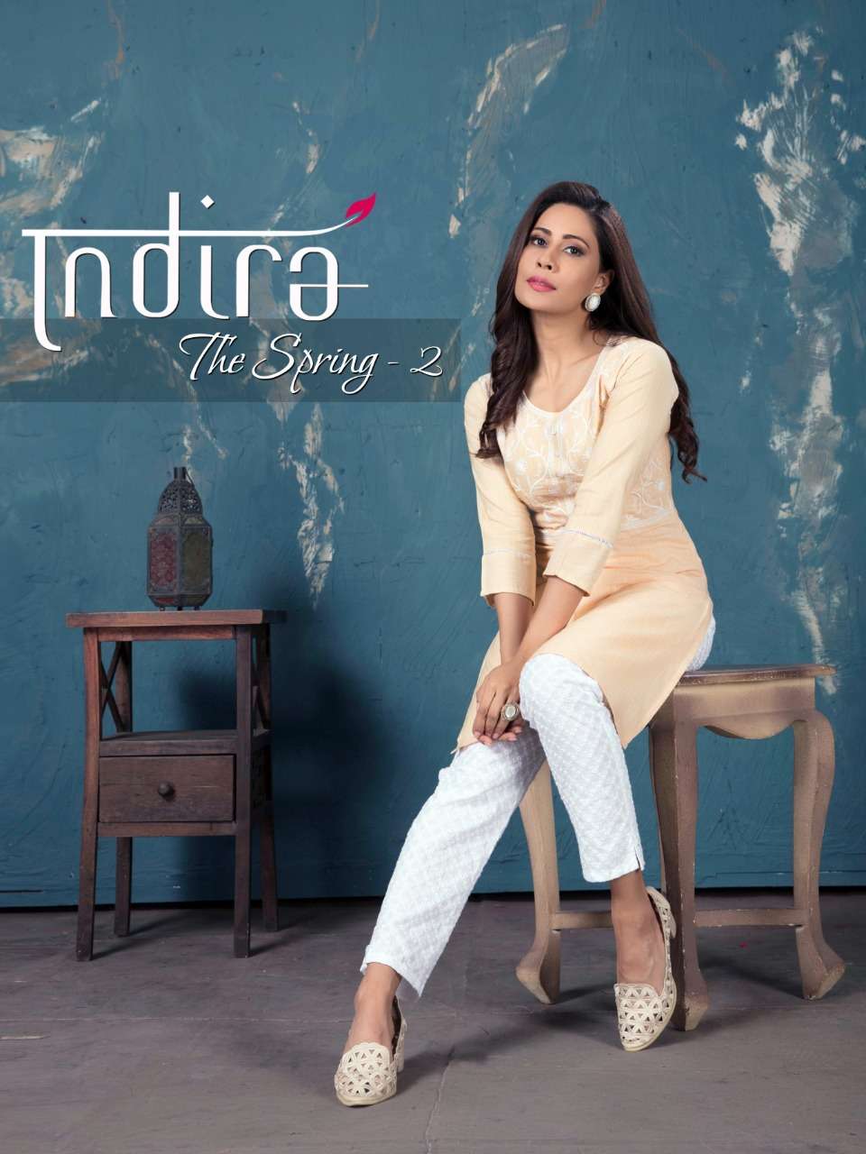 THE SPRING VOL-2 BY INDIRA 4601 TO 4606 SERIES DESIGNER STYLISH FANCY COLORFUL BEAUTIFUL PARTY WEAR & ETHNIC WEAR COLLECTION HEAVY COTTON EMBROIDERY KURTIS WITH BOTTOM AT WHOLESALE PRICE