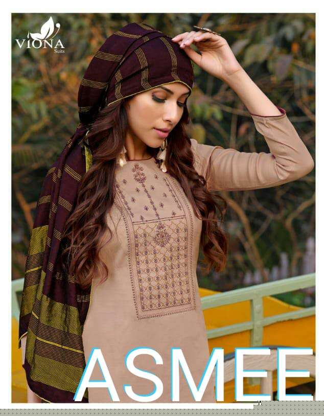 ASMEE BY VIONA SUITS 1001 TO 1007 SERIES BEAUTIFUL SUITS COLORFUL STYLISH FANCY CASUAL WEAR & ETHNIC WEAR PURE ANAYA SILK EMBROIDERED DRESSES AT WHOLESALE PRICE