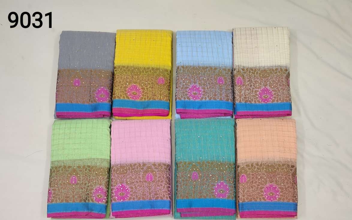 AROHI-9031 BY SITKA 9031-A TO 9031-H SERIES INDIAN TRADITIONAL WEAR COLLECTION BEAUTIFUL STYLISH FANCY COLORFUL PARTY WEAR & OCCASIONAL WEAR COTTON SILK PRINTED SAREES AT WHOLESALE PRICE