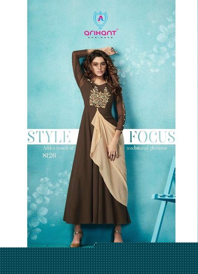 ARIHANT 8125 SERIES NX BY ARIHANT DESIGNER 8125 TO 8130 SERIES STYLISH FANCY COLORFUL BEAUTIFUL PARTY WEAR & ETHNIC WEAR COLLECTION FANCY GOWNS AT WHOLESALE PRICE