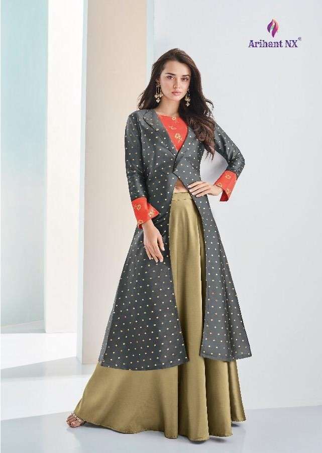 AAROOHI NX BY ARIHANT NX BRIDAL WEAR COLLECTION BEAUTIFUL STYLISH COLORFUL FANCY PARTY WEAR & OCCASIONAL WEAR SILK JACQUARD LEHENGAS AT WHOLESALE PRICE