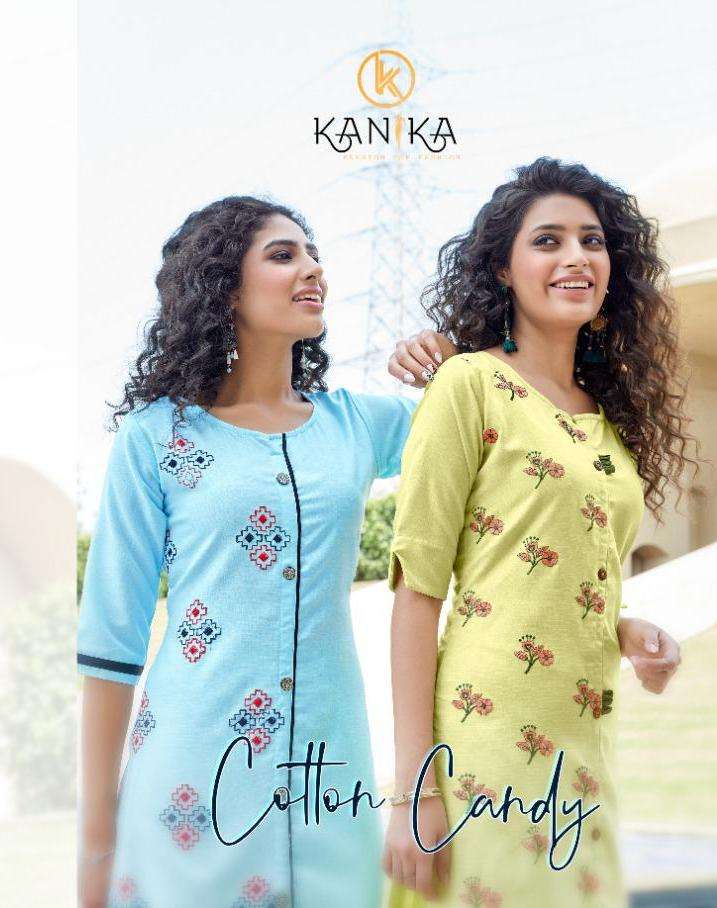 COTTON CANDY BY KANIKA 1001 TO 1006 SERIES DESIGNER STYLISH FANCY COLORFUL BEAUTIFUL PARTY WEAR & ETHNIC WEAR COLLECTION RUBY SILK EMBROIDERY KURTIS AT WHOLESALE PRICE