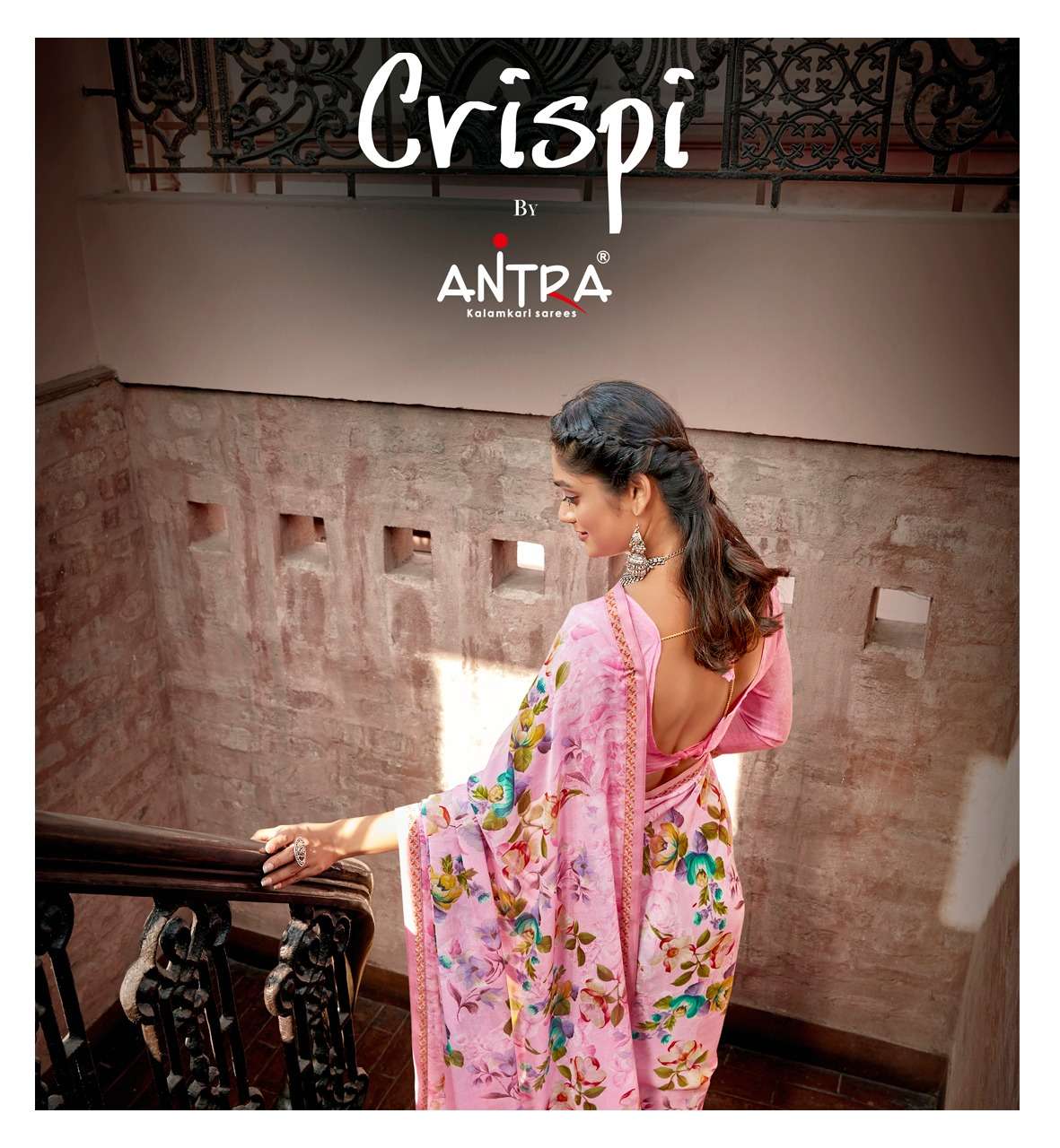 CRISPI BY ANTRA 73102 TO 73110 SERIES INDIAN TRADITIONAL WEAR COLLECTION BEAUTIFUL STYLISH FANCY COLORFUL PARTY WEAR & OCCASIONAL WEAR CHIFFON SAREES AT WHOLESALE PRICE