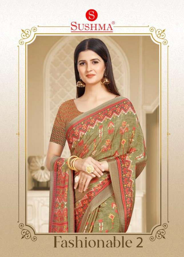 FASHIONABLE VOL-2 BY SUSHMA 10401-A TO 10406-B SERIES INDIAN TRADITIONAL WEAR COLLECTION BEAUTIFUL STYLISH FANCY COLORFUL PARTY WEAR & OCCASIONAL WEAR CREPE SAREES AT WHOLESALE PRICE