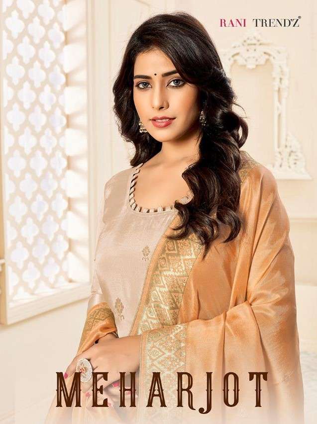 MEHARJOT BY RANI TRENDZ 1493 TO 1496 SERIES BEAUTIFUL SUITS COLORFUL STYLISH FANCY CASUAL WEAR & ETHNIC WEAR PURE RUSSIAN DRESSES AT WHOLESALE PRICE