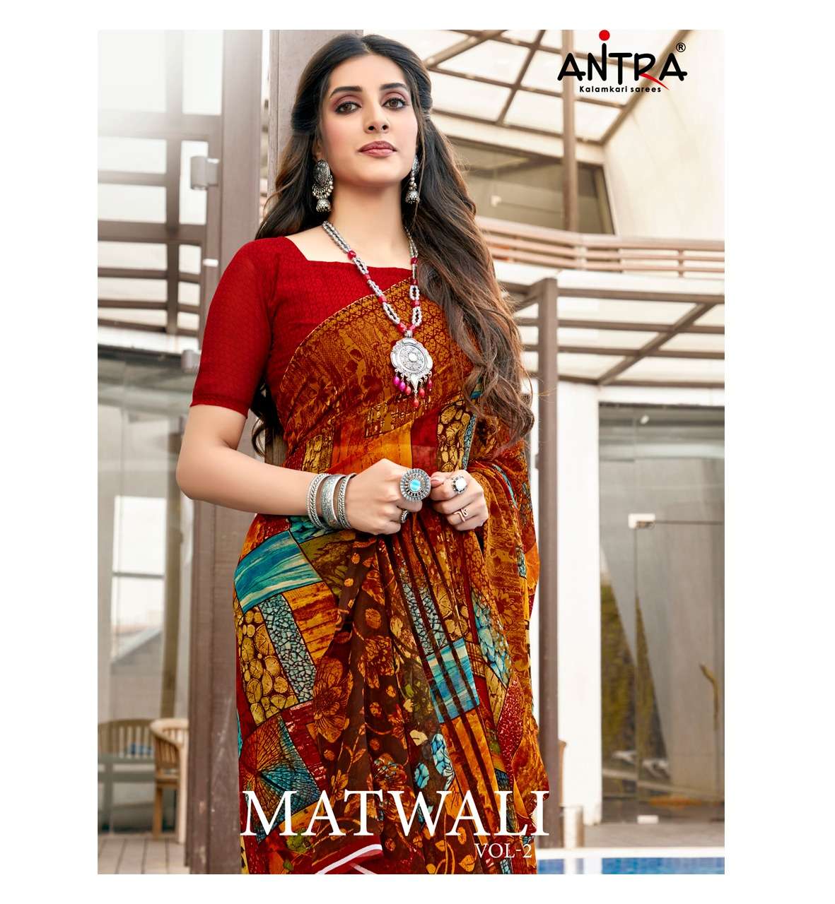 MATWALI VOL-2 BY ANTRA 73682 TO 73690 SERIES INDIAN TRADITIONAL WEAR COLLECTION BEAUTIFUL STYLISH FANCY COLORFUL PARTY WEAR & OCCASIONAL WEAR WEIGHTLESS SAREES AT WHOLESALE PRICE