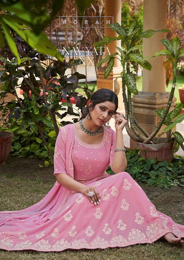 NAVYATA NX BY NORAH 1211 TO 1213 SERIES BEAUTIFUL STYLISH SHARARA SUITS FANCY COLORFUL CASUAL WEAR & ETHNIC WEAR & READY TO WEAR GEORGETTE EMBROIDERED DRESSES AT WHOLESALE PRICE
