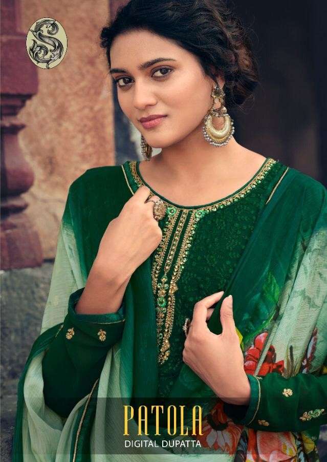 PATOLA BY SHOPONBIT 1001 TO 1007 SERIES BEAUTIFUL SUITS COLORFUL STYLISH FANCY CASUAL WEAR & ETHNIC WEAR FAUX GEORGETTE EMBROIDERED DRESSES AT WHOLESALE PRICE