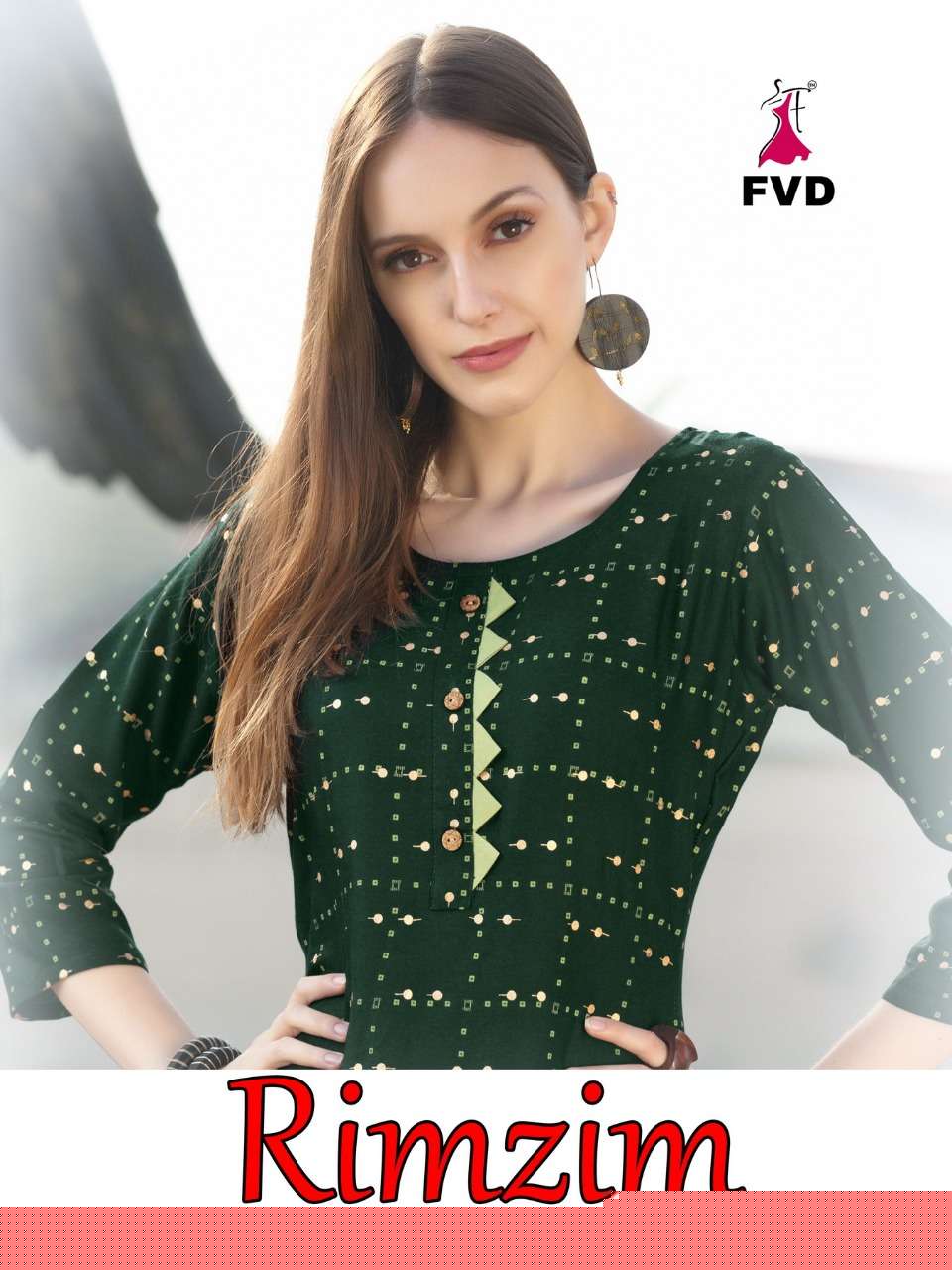 RIMZIM BY FVD 191 TO 196 SERIES DESIGNER STYLISH FANCY COLORFUL BEAUTIFUL PARTY WEAR & ETHNIC WEAR COLLECTION RAYON FOIL PRINT KURTIS WITH BOTTOM AT WHOLESALE PRICE