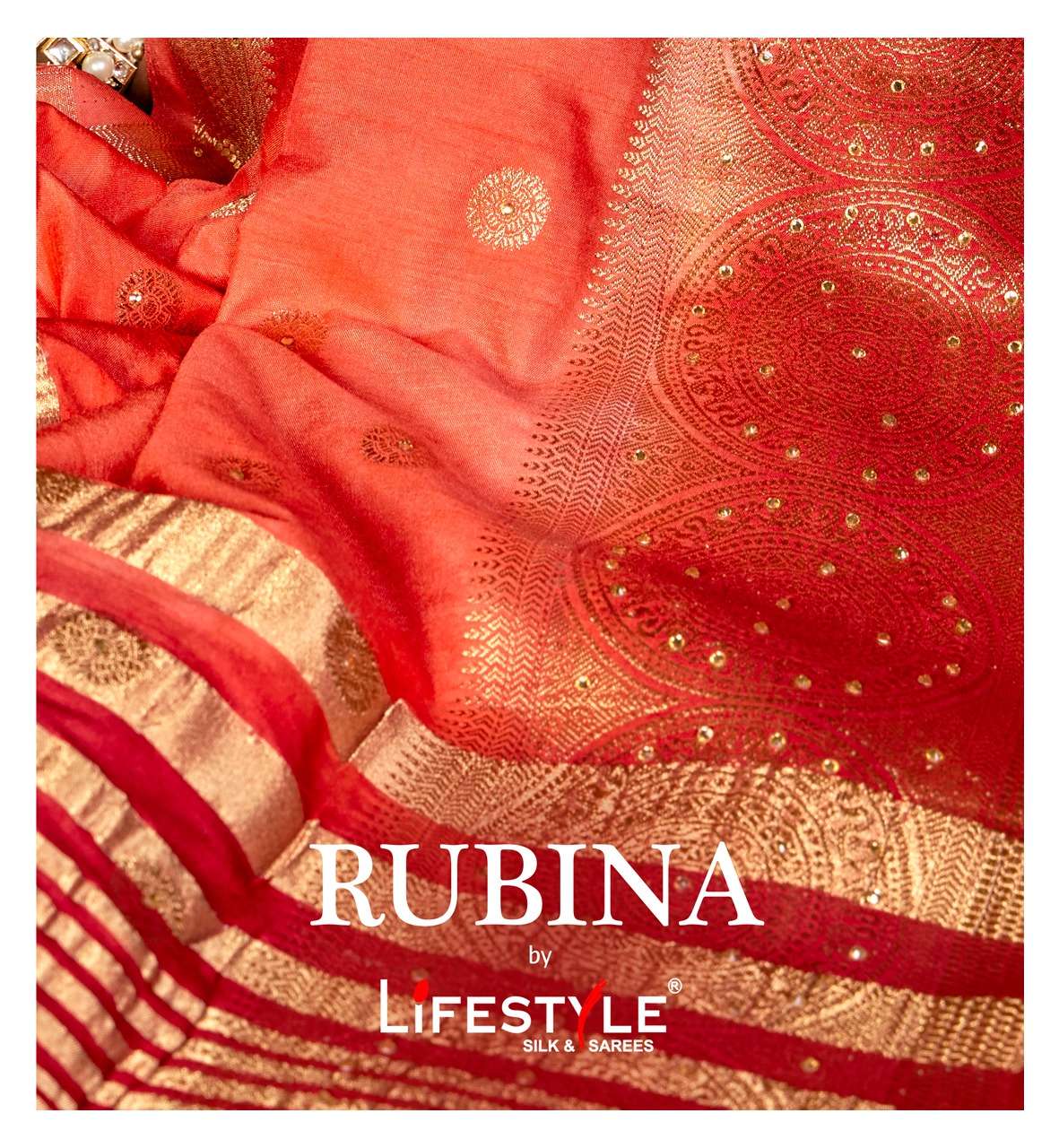 RUBINA BY LIFESTYLE 72261 TO 72266 SERIES INDIAN TRADITIONAL WEAR COLLECTION BEAUTIFUL STYLISH FANCY COLORFUL PARTY WEAR & OCCASIONAL WEAR NYLON SILK SAREES AT WHOLESALE PRICE