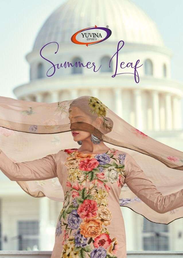 SUMMER LEAF BY YUVINA EXPORT 73001 TO 73008 SERIES BEAUTIFUL PATIYALA SUITS STYLISH FANCY COLORFUL PARTY WEAR & OCCASIONAL WEAR PURE LAWN DIGITAL PRINT DRESSES AT WHOLESALE PRICE