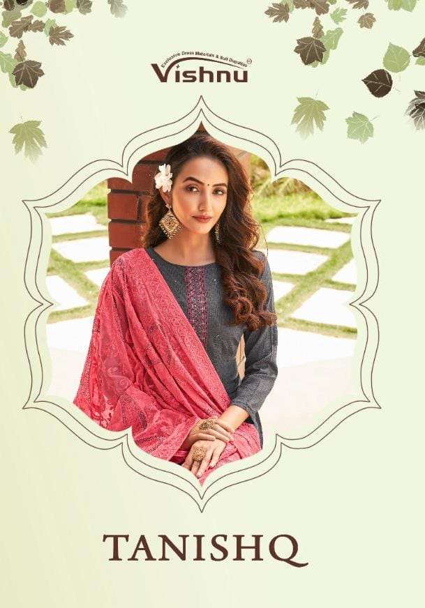TANISHQ BY VISHNU IMPEX 35001 TO 35008 SERIES BEAUTIFUL SUITS COLORFUL STYLISH FANCY CASUAL WEAR & ETHNIC WEAR SPARKLE SILK LINING DRESSES AT WHOLESALE PRICE