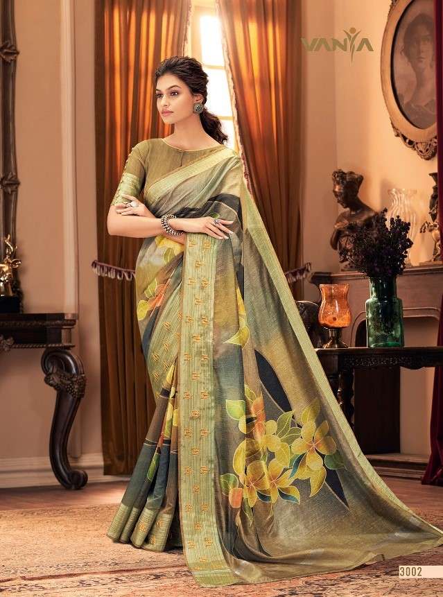 VANYA VOL-20 BY VANYA 3001 TO 3016 SERIES INDIAN TRADITIONAL WEAR COLLECTION BEAUTIFUL STYLISH FANCY COLORFUL PARTY WEAR & OCCASIONAL WEAR SILK SAREES AT WHOLESALE PRICE