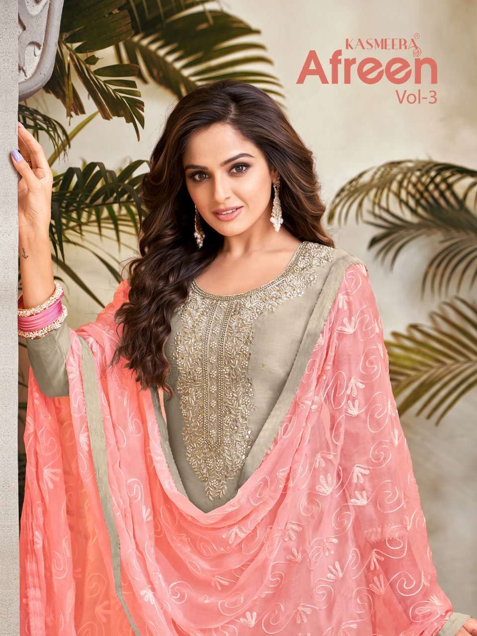 AFREEN VOL-3 BY KASMEERA 2106 TO 2111 SERIES BEAUTIFUL SUITS COLORFUL STYLISH FANCY CASUAL WEAR & ETHNIC WEAR SILK WITH EMBROIDERY DRESSES AT WHOLESALE PRICE