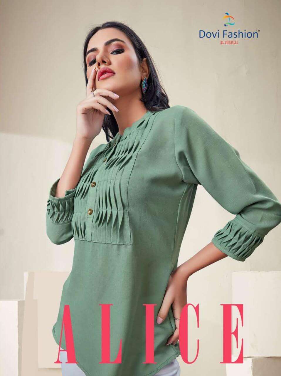 ALICE BY DOVI FASHION DESIGNER STYLISH FANCY COLORFUL BEAUTIFUL PARTY WEAR & ETHNIC WEAR COLLECTION IMPORTED TOPS AT WHOLESALE PRICE