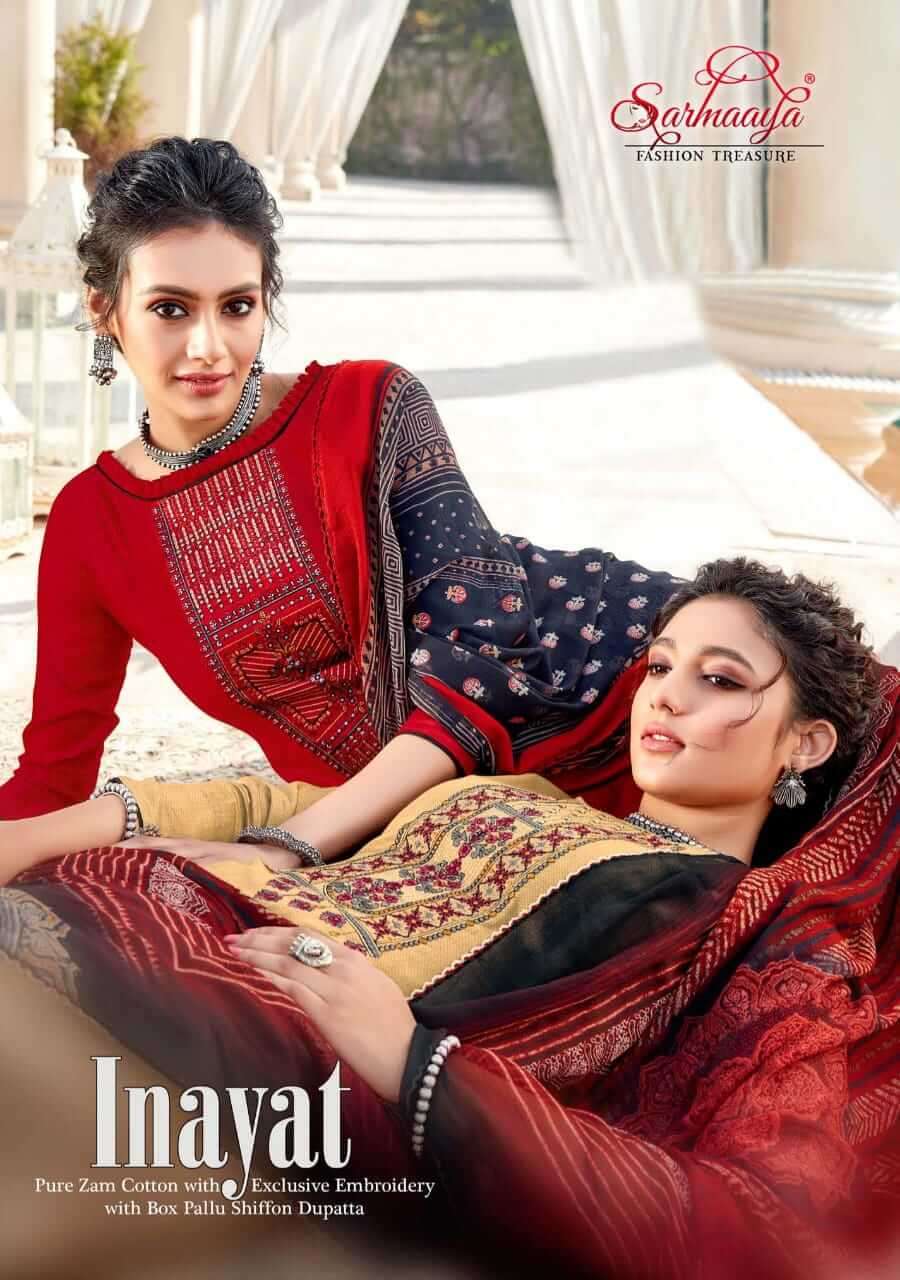 INAYAT BY SARMAAYA 36001 TO 36008 SERIES BEAUTIFUL SUITS COLORFUL STYLISH FANCY CASUAL WEAR & ETHNIC WEAR PURE JAM COTTON PRINT DRESSES AT WHOLESALE PRICE