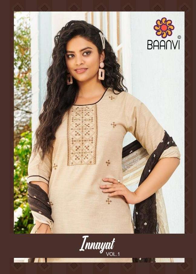 INNAYAT BY BAANVI 101 TO 106 SERIES BEAUTIFUL SUITS COLORFUL STYLISH FANCY CASUAL WEAR & ETHNIC WEAR HEAVY COTTON EMBROIDERED DRESSES AT WHOLESALE PRICE