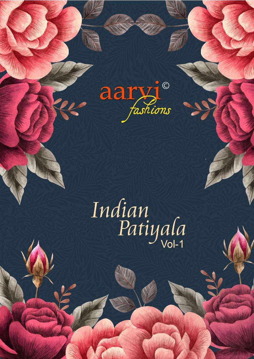 INDIAN PATIYALA VOL-1 BY AARVI FASHION 4961 TO 4972 SERIES BEAUTIFUL PATIYALA SUITS STYLISH FANCY COLORFUL PARTY WEAR & OCCASIONAL WEAR PURE COTTON PRINT DRESSES AT WHOLESALE PRICE