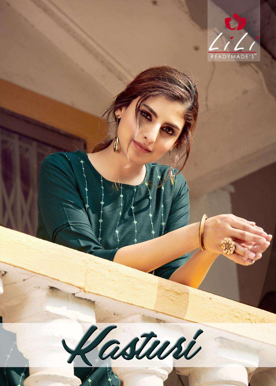 KASTURI BY LILI 1001 TO 1008 SERIES DESIGNER STYLISH FANCY COLORFUL BEAUTIFUL PARTY WEAR & ETHNIC WEAR COLLECTION MAGIC SLUB EMBROIDERED KURTIS WITH BOTTOM AT WHOLESALE PRICE