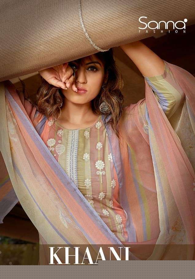 KHAANI BY SANNA FASHION 3811 TO 3820 SERIES BEAUTIFUL SUITS COLORFUL STYLISH FANCY CASUAL WEAR & ETHNIC WEAR PURE COTTON LAWN DIGITAL PRINT DRESSES AT WHOLESALE PRICE