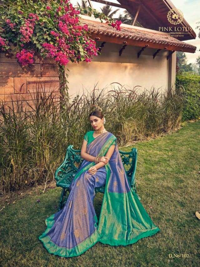 PEARL SILK BY PINK LOTUS 101 TO 113 SERIES INDIAN TRADITIONAL WEAR COLLECTION BEAUTIFUL STYLISH FANCY COLORFUL PARTY WEAR & OCCASIONAL WEAR SILK SAREES AT WHOLESALE PRICE