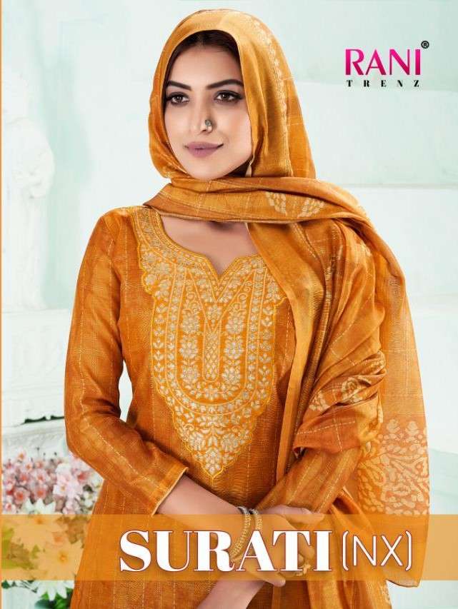 SURATI NX BY RANI TRENDZ BEAUTIFUL SUITS COLORFUL STYLISH FANCY CASUAL WEAR & ETHNIC WEAR MODAL CHANDERI DRESSES AT WHOLESALE PRICE