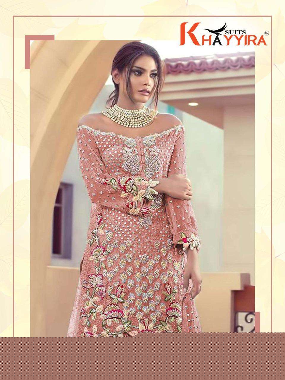 SAIRA VOL-2 BY KHAYYIRA 1090-E TO 1090-H SERIES BEAUTIFUL SUITS STYLISH FANCY COLORFUL CASUAL WEAR & ETHNIC WEAR HEAVY BUTTERFLY NET WITH EMBROIDERY DRESSES AT WHOLESALE PRICE