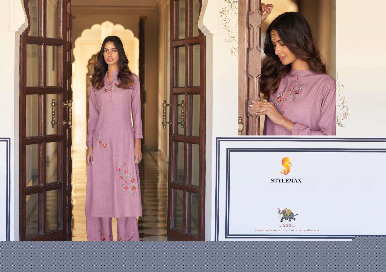 VINTAGE VOL-6 BY STYLEMAX 221 TO 227 SERIES DESIGNER BEAUTIFUL STYLISH FANCY COLORFUL PARTY WEAR & OCCASIONAL WEAR HEAVY RAYON KURTIS WITH BOTTOM AT WHOLESALE PRICE