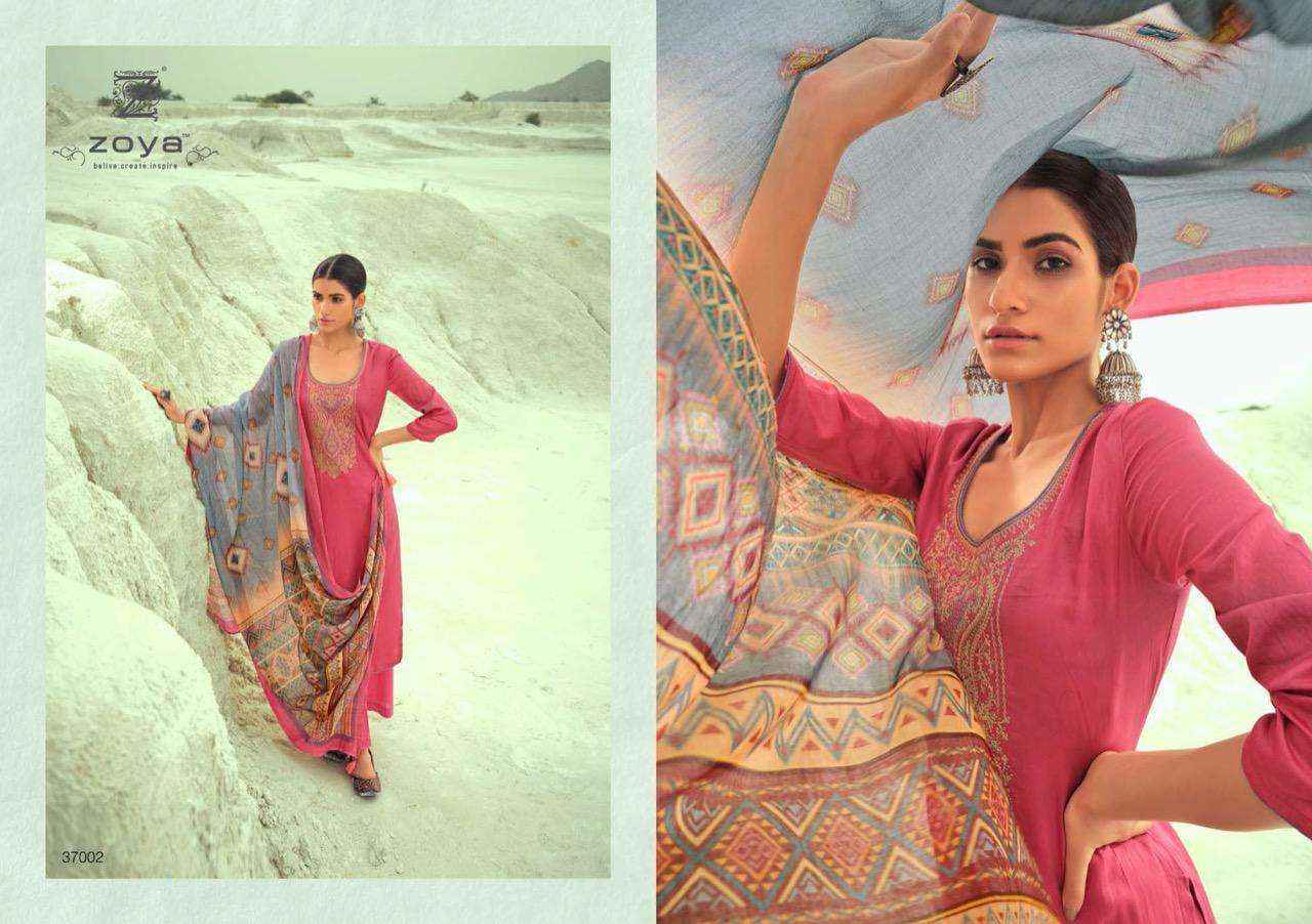 AMIRA BY ZOYA 37001 TO 37009 SERIES BEAUTIFUL SUITS COLORFUL STYLISH FANCY CASUAL WEAR & ETHNIC WEAR COTTON SATIN EMBROIDERED DRESSES AT WHOLESALE PRICE