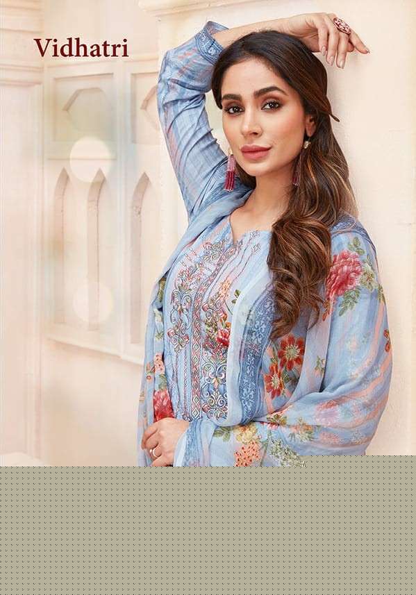 FIRDOUS BY VIDHATRI 15401 TO 15408 SERIES BEAUTIFUL SUITS COLORFUL STYLISH FANCY CASUAL WEAR & ETHNIC WEAR PURE LAWN COTTON PRINT EMBROIDERED DRESSES AT WHOLESALE PRICE