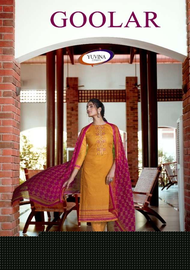 GOOLAR BY YUVINA EXPORTS 75001 TO 75006 SERIES BEAUTIFUL SUITS COLORFUL STYLISH FANCY CASUAL WEAR & ETHNIC WEAR COTTON LAWN PRINT DRESSES AT WHOLESALE PRICE