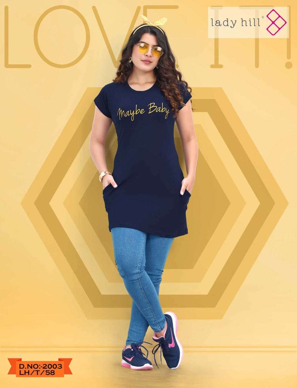 LADY HILL 2003 COLOURS BY LADY HILL 2003-A TO 20031-F SERIES DESIGNER STYLISH FANCY COLORFUL BEAUTIFUL PARTY WEAR & ETHNIC WEAR COLLECTION HOSIERY COTTON TOPS AT WHOLESALE PRICE