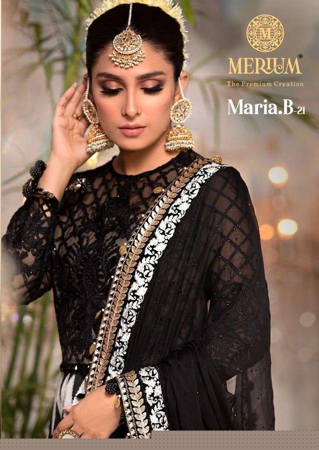 MARIA.B-21 BY MERIUM 1014 TO 1016 SERIES BEAUTIFUL STYLISH ANARKALI SUITS FANCY COLORFUL CASUAL WEAR & ETHNIC WEAR & READY TO WEAR GEORGETTE AND NET DRESSES AT WHOLESALE PRICE