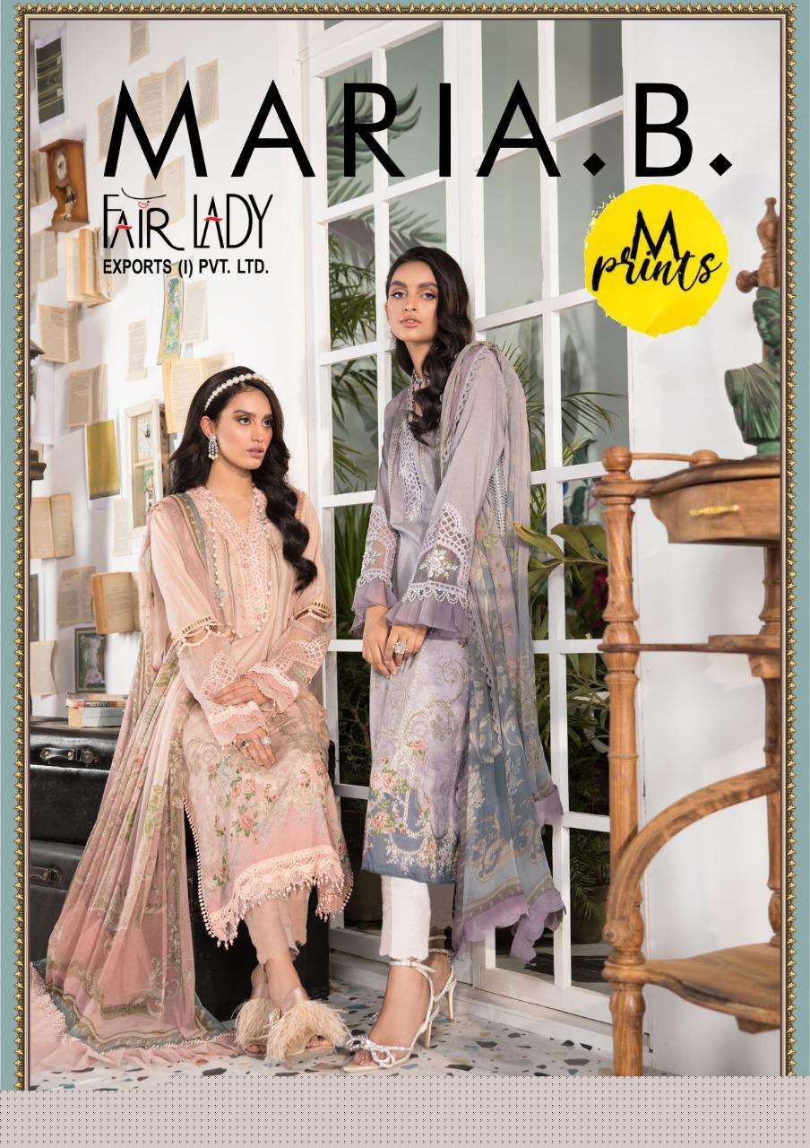 MARIA.B. 21001 SERIES BY FAIR LADY 21001 TO 21006 SERIES DESIGNER FESTIVE PAKISTANI SUITS COLLECTION BEAUTIFUL STYLISH FANCY COLORFUL PARTY WEAR & OCCASIONAL WEAR LAWN COTTON DIGITAL PRINT WITH EMBROIDERED DRESSES AT WHOLESALE PRICE